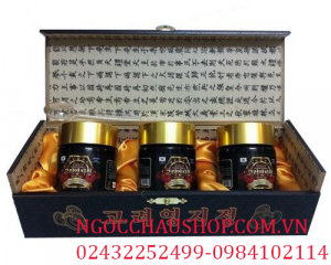 Cao Nấm Linh Chi Núi Hộp Gỗ Đen Hàn Quốc120G*3 lọ